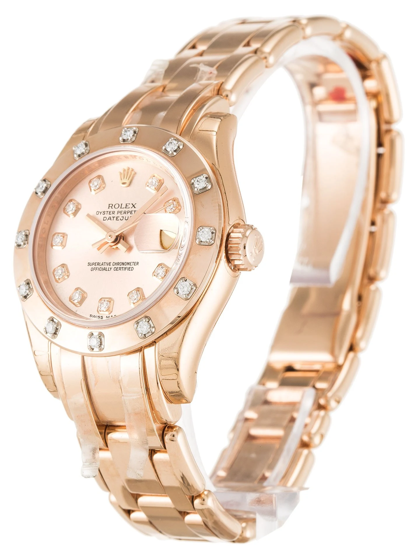Pearlmaster roséfarbenes Zifferblatt 80315 Perspektivansicht