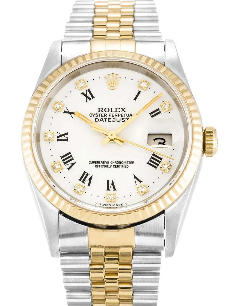 Datejust weißes Zifferblatt 16233