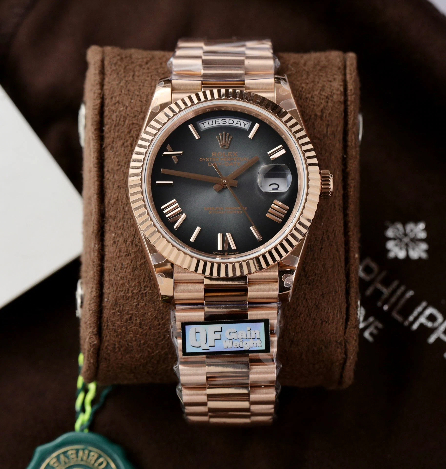 Rolex Day-Date Schiefergrau Ombré Zifferblatt 228235-0055 40 mm – Superclone – Bild 3