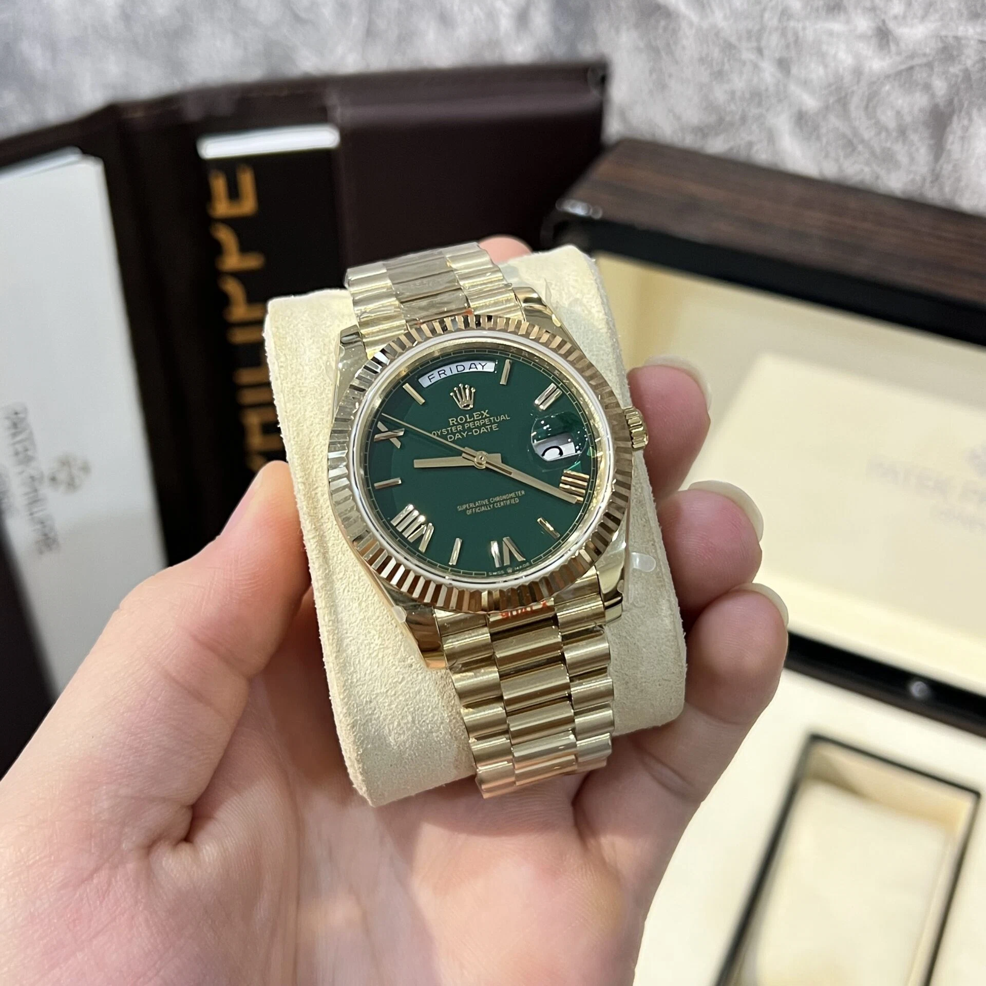 Rolex Day-Date grünes Zifferblatt 228238-0061 40 mm – Superclone – Bild 2