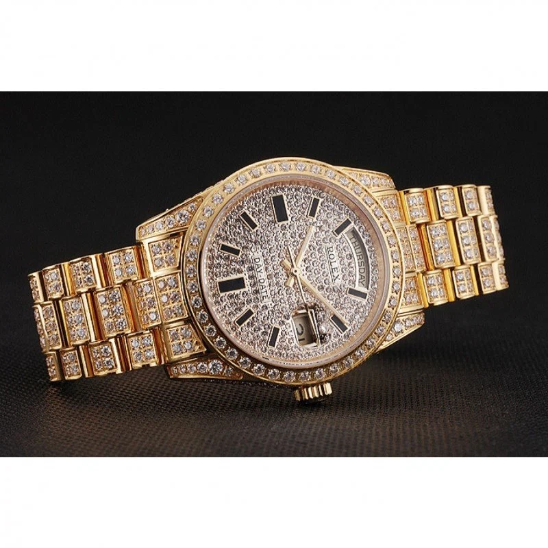 Superclone Day-Date weißes Zifferblatt REP016822 Designdetail
