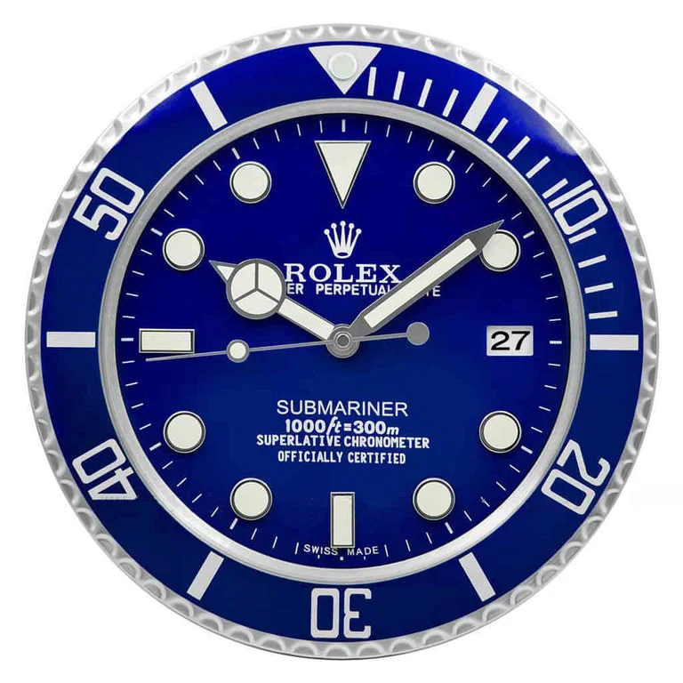 Wanduhr – SUBMARINER Leuchtendblau Zifferblatt