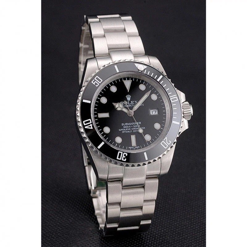 Superclone Submariner schwarzes Zifferblatt PR16233P Schrägansicht