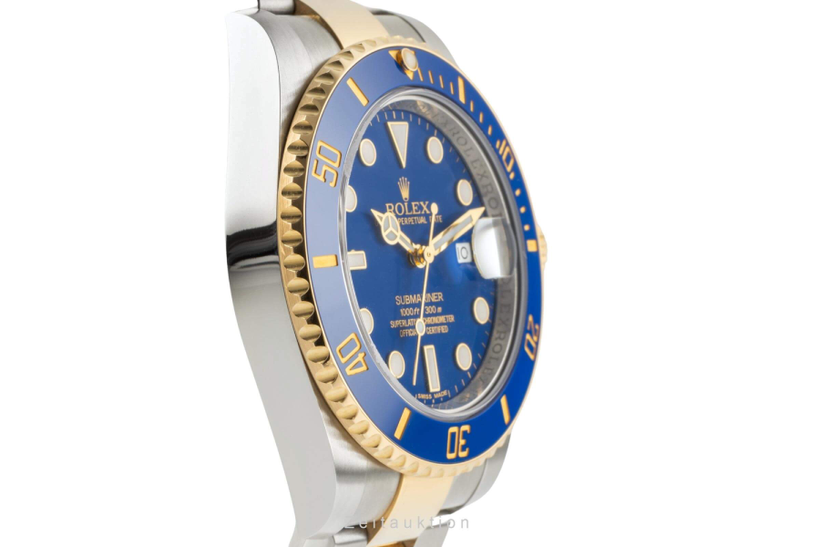 Superclone Submariner blaues Zifferblatt 116613LB "Bluesy" Schrägansicht