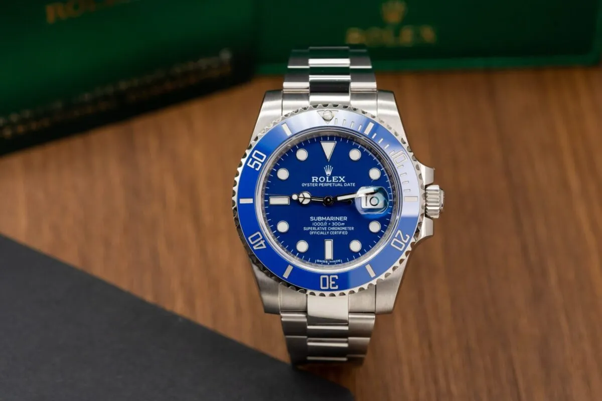 Submariner Smurf blaues Zifferblatt Blau Lünette