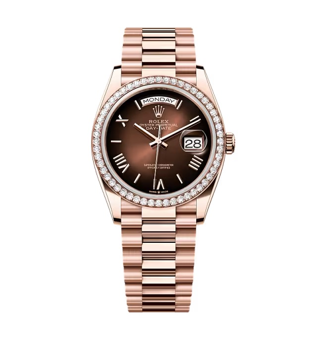 Rolex Day-Date Braun Ombré Zifferblatt 128345rbr-0075 36 mm – Superclone