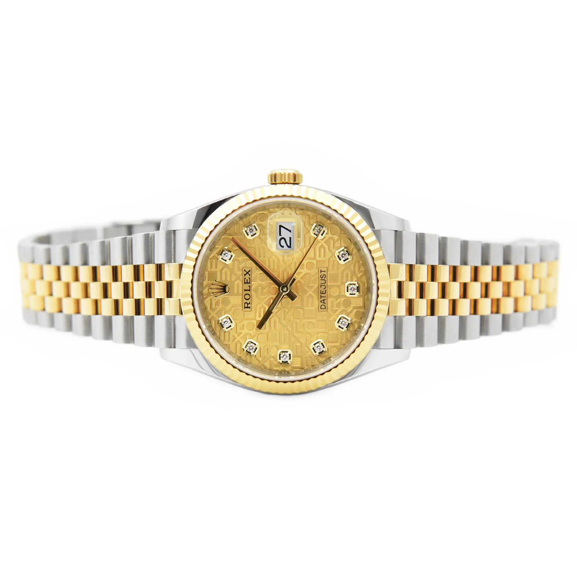 Superclone Datejust Zifferblatt mit Jubilee-Muster 126233 Schrägansicht