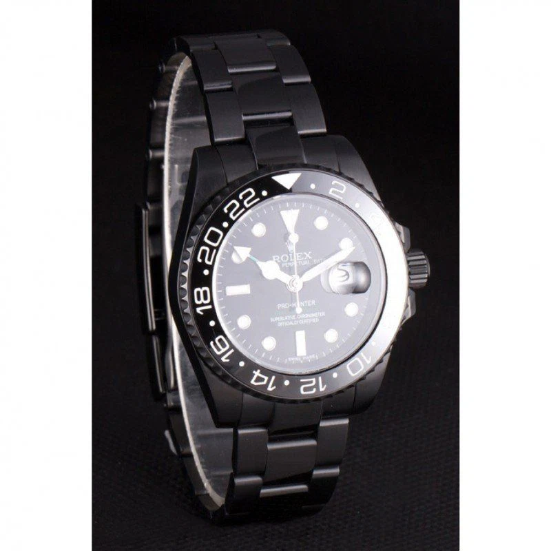 GMT-Master II schwarzes Zifferblatt REP016829 Schrägansicht